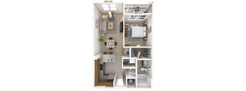 Traditional 1x1 548-857 SF