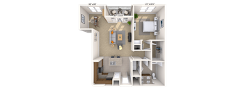 Traditional 1x1 900-918 SF