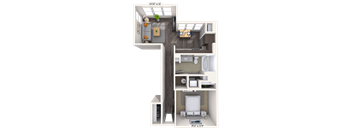 High Rise Studio 0x1 589-645 SF