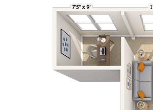 Traditional 1x1 752-951 SF