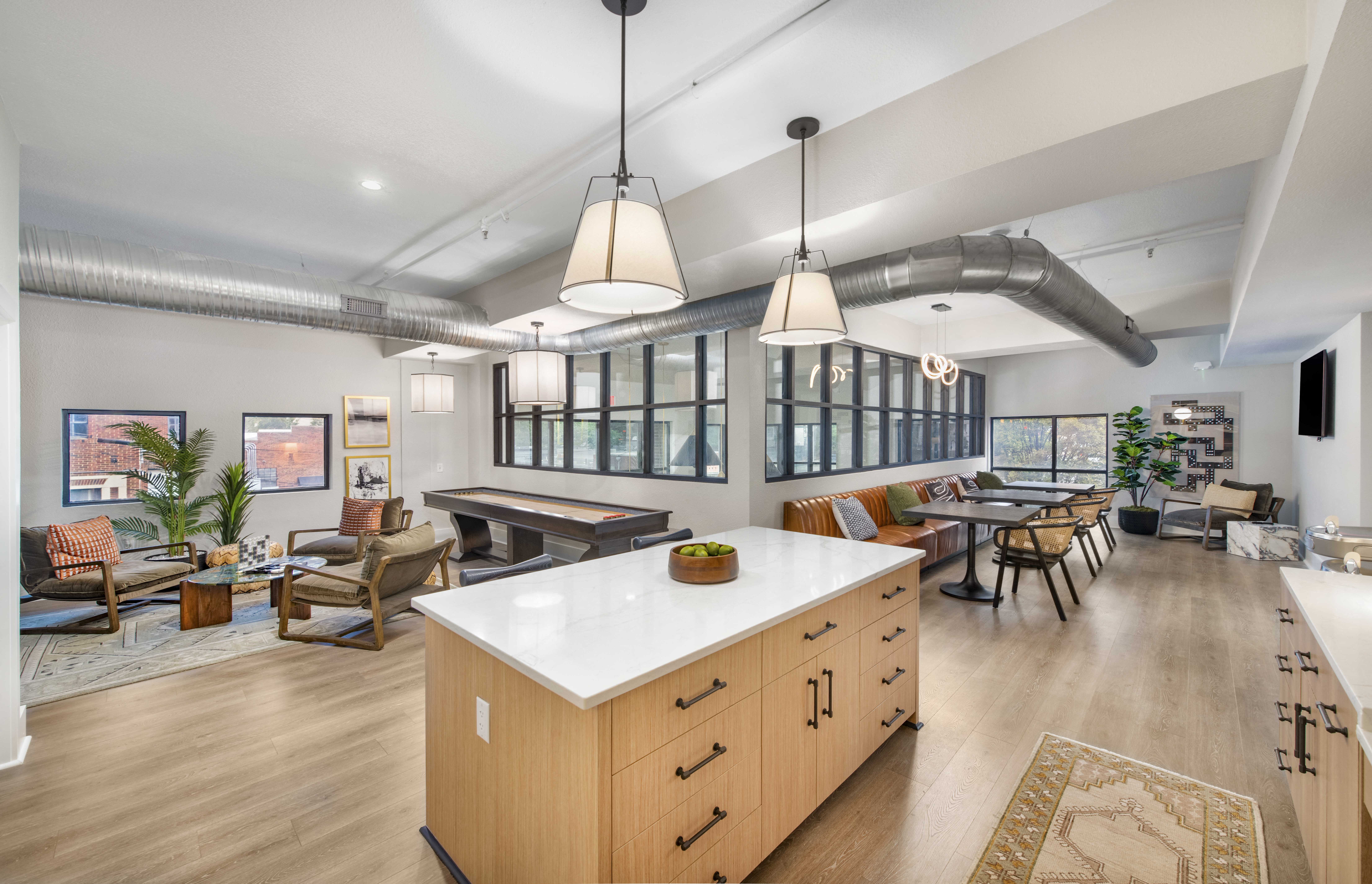 the preserve at ballantyne commons living room and dining room