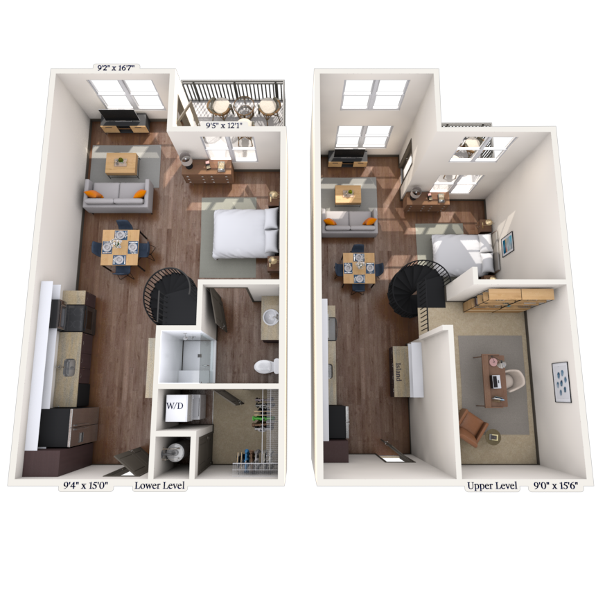 Dual Level 0x1 670-817 SF