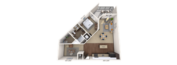 Traditional 1x1 798-975 SF