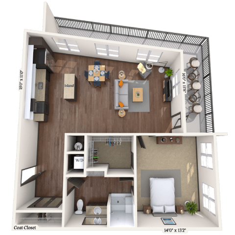 222 East Bland Street Studio-3 Beds Apartment for Rent - Photo Gallery 24