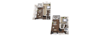 Dual Level 2x2 1286 SF