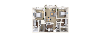 Traditional 2x2 1118 SF