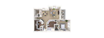 Traditional 1x1 1030 SF