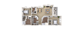 Traditional 2x2 1363 SF