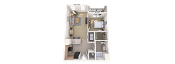 Traditional 1x1 703-859 SF