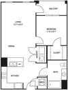 Traditional 1x1 703-859 SF