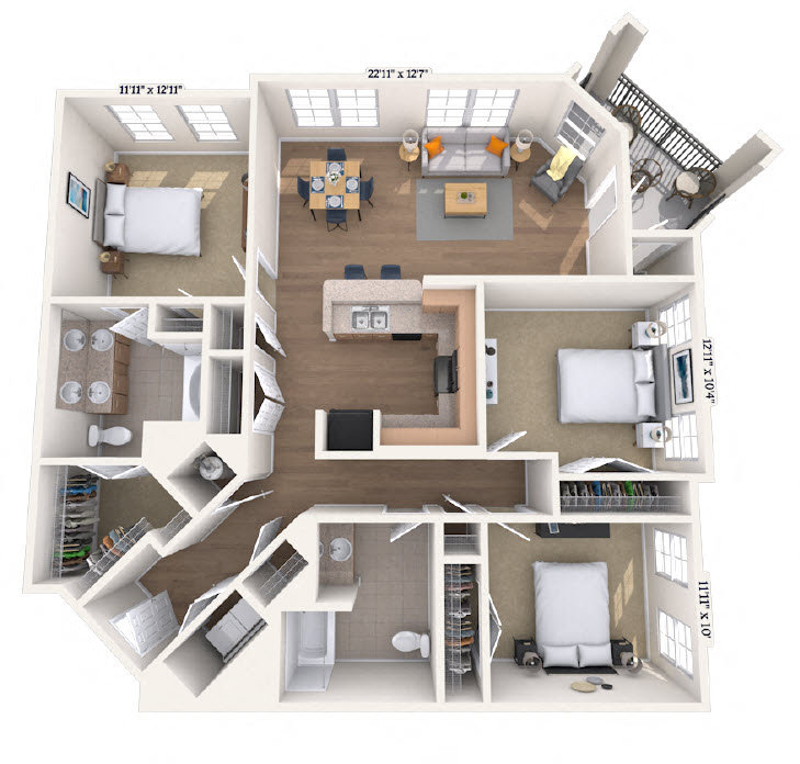 5443 Wade Park Blvd. Studio-3 Beds Apartment for Rent - Photo Gallery 20