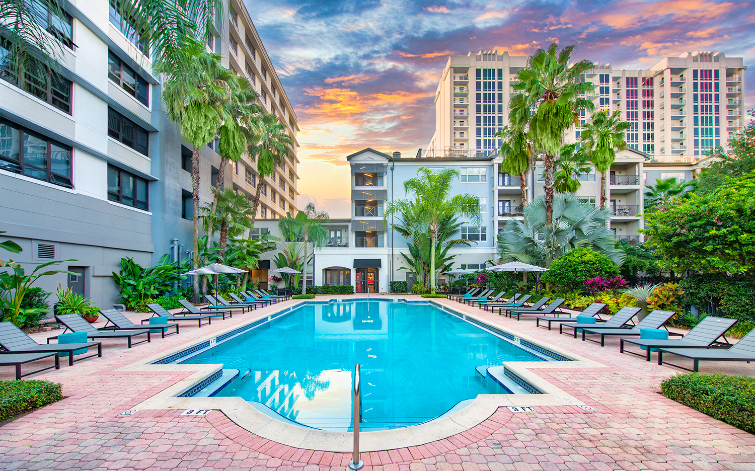 the swimming pool at or near the residences at city center apartments