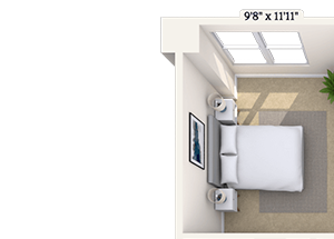 Traditional 1x1 680 SF
