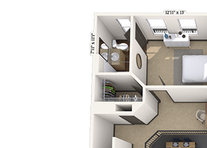 Dual Level 2x2.5 1502-1510 SF
