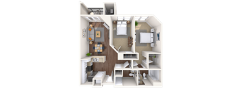 Traditional 1x1 957 SF