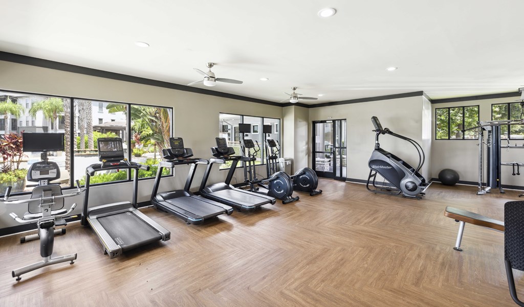 the estates green apartments cardio equipment in the gym
