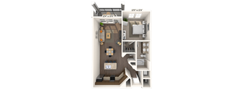 Traditional 1x1 813 SF