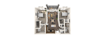 Traditional 2x2 1052 SF