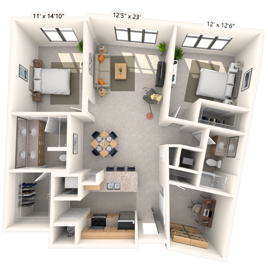 Traditional 2x2 1224-1333 SF