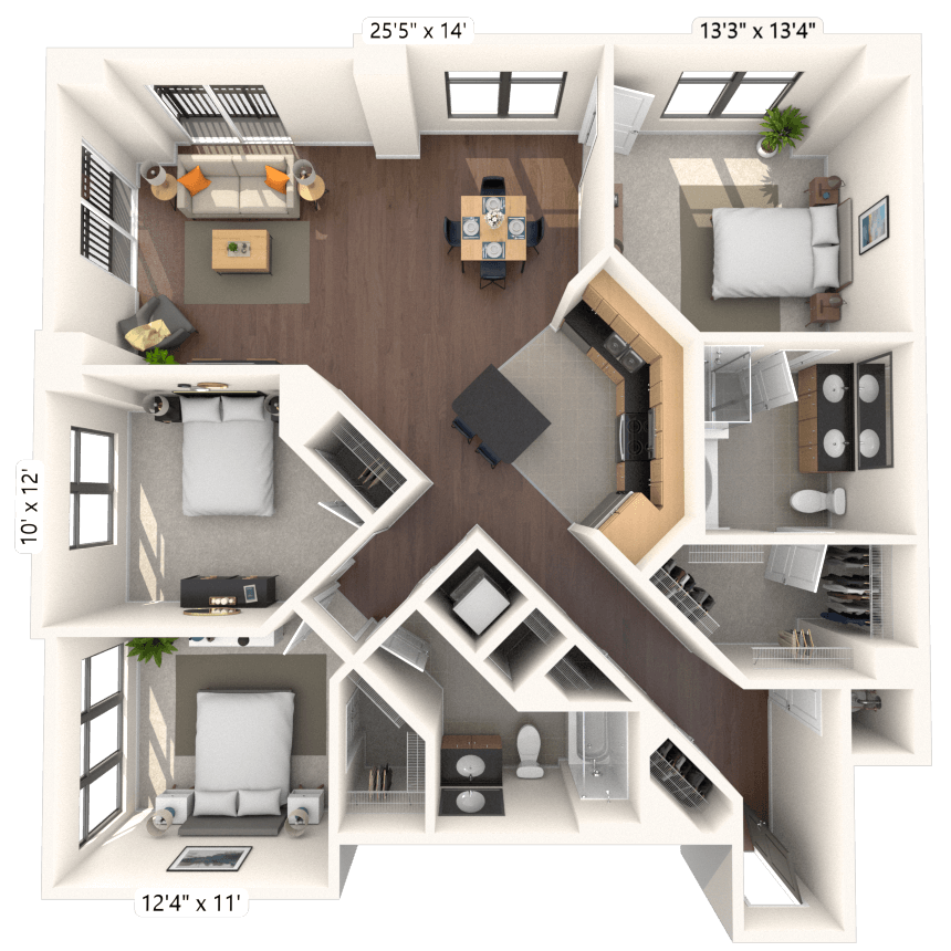 Traditional 3x2 1267-1452 SF