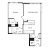 Traditional 1x1 638-689 SF