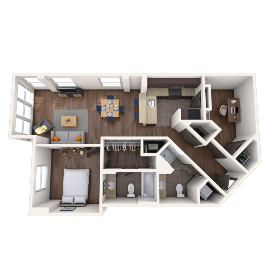 Traditional 1x2 882-1078 SF