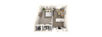 Traditional 1x1 620 SF