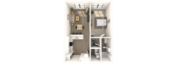 Traditional 1x1 631-679 SF