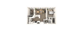 Traditional 1x1 795 SF