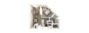 Traditional 1x1 888 SF