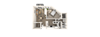 Traditional 1x1 918 SF