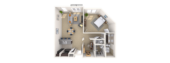 Traditional 1x1 1116 SF