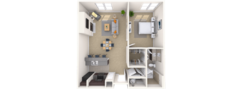 Traditional 1x1 724-884 SF