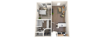 Traditional 1x1 615-659 SF