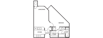 Traditional 1x1 554 SF