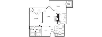 Traditional 2x2 1039 SF