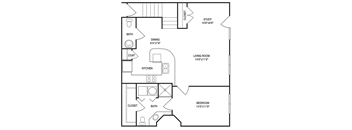 Traditional 1x1.5 878 SF