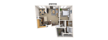 Traditional 1x1.5 886 SF