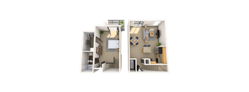 Dual Level 1x1 576 SF