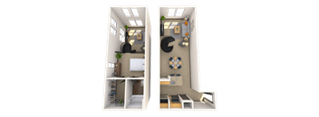 Dual Level 1x1 731-761 SF