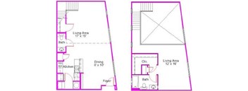 Dual Level 1x1.5 1148 SF