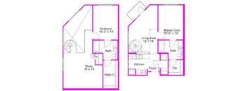 Dual Level 2x2 1222 SF