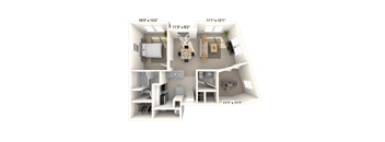 Traditional 1x1.5 862 SF