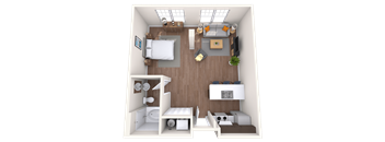 Studio 1x1 485-753 SF