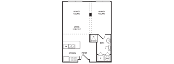 Studio 1x1 510-693 SF