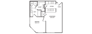 Traditional 1x1 606-727 SF