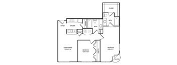 Traditional 2x2 950-1028 SF