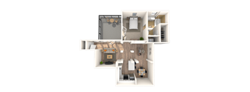 Traditional 1x1 904 SF