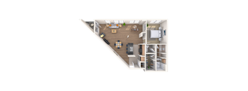 Traditional 1x1 1024 SF