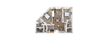 Traditional 2x2 1084 SF